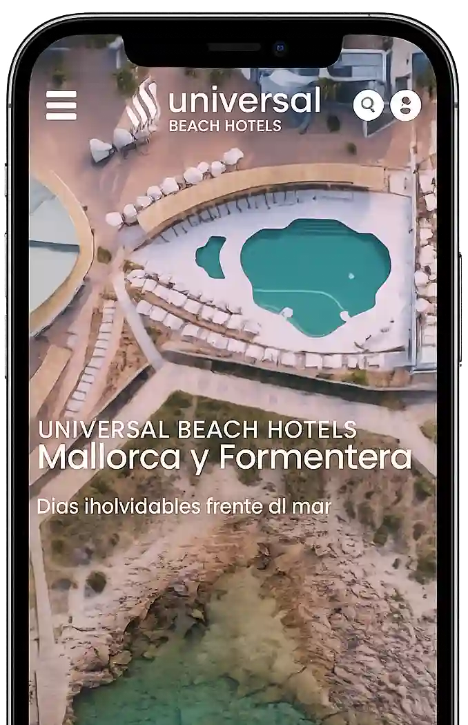 pantalla de telefono universal beach hotels